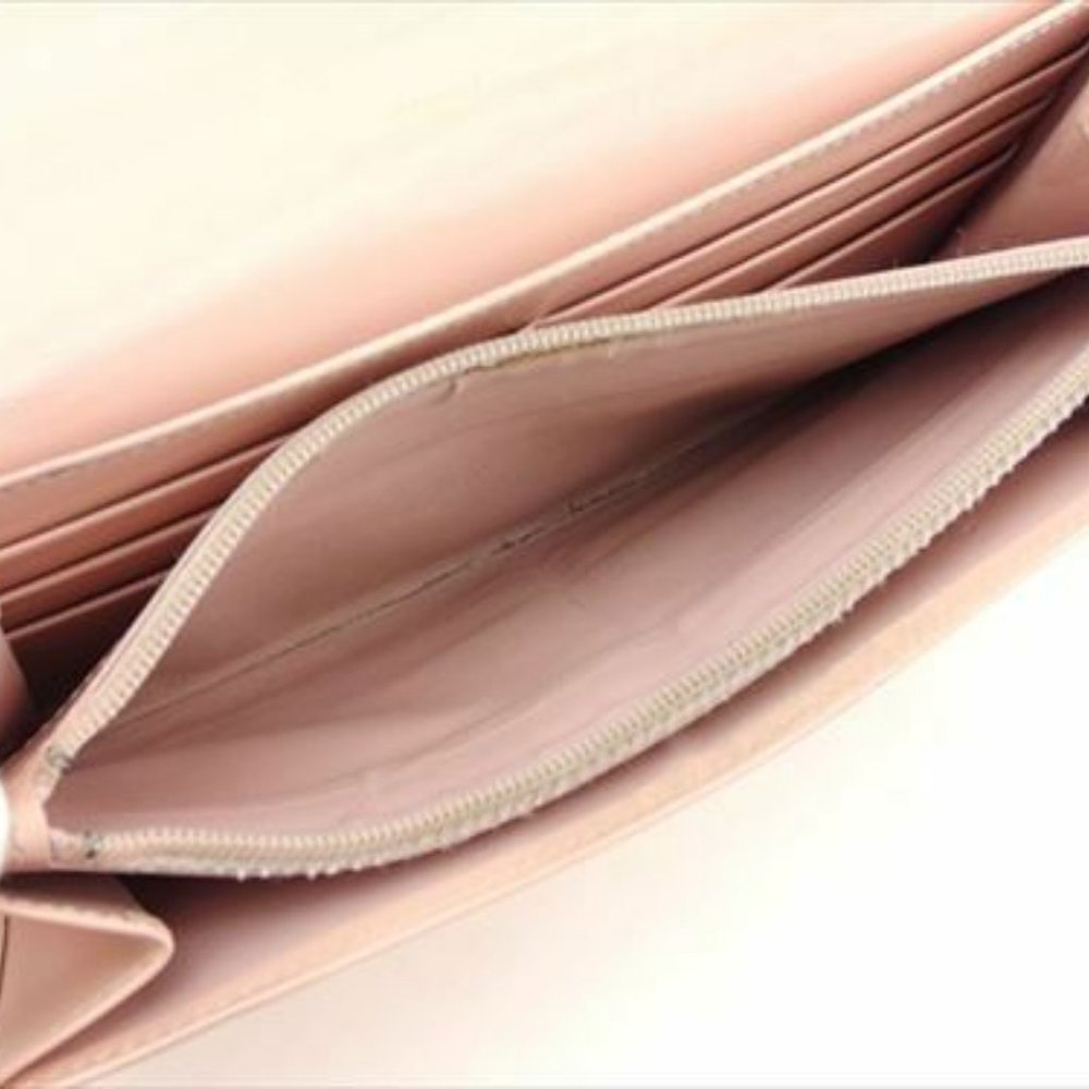 Cartier Wallet Purse Long Wallet leather Pink Woman Authentic Used T8140 - Picture 6 of 8